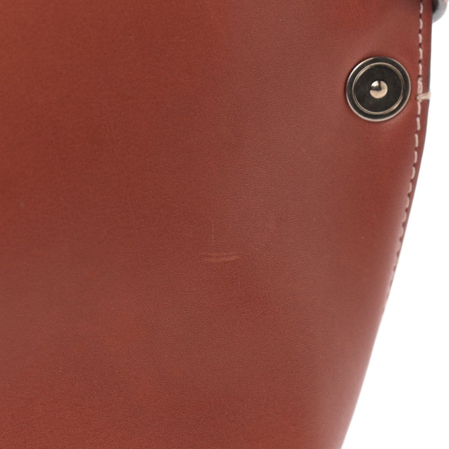 Natural Calfskin Studded Small Sailor Bag Brown