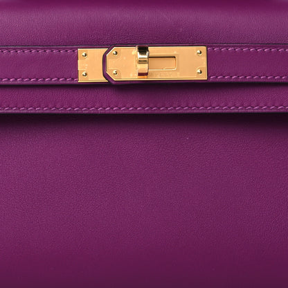 Hermes Swift Kelly Cut Clutch Pochette Anemone 8 of 11