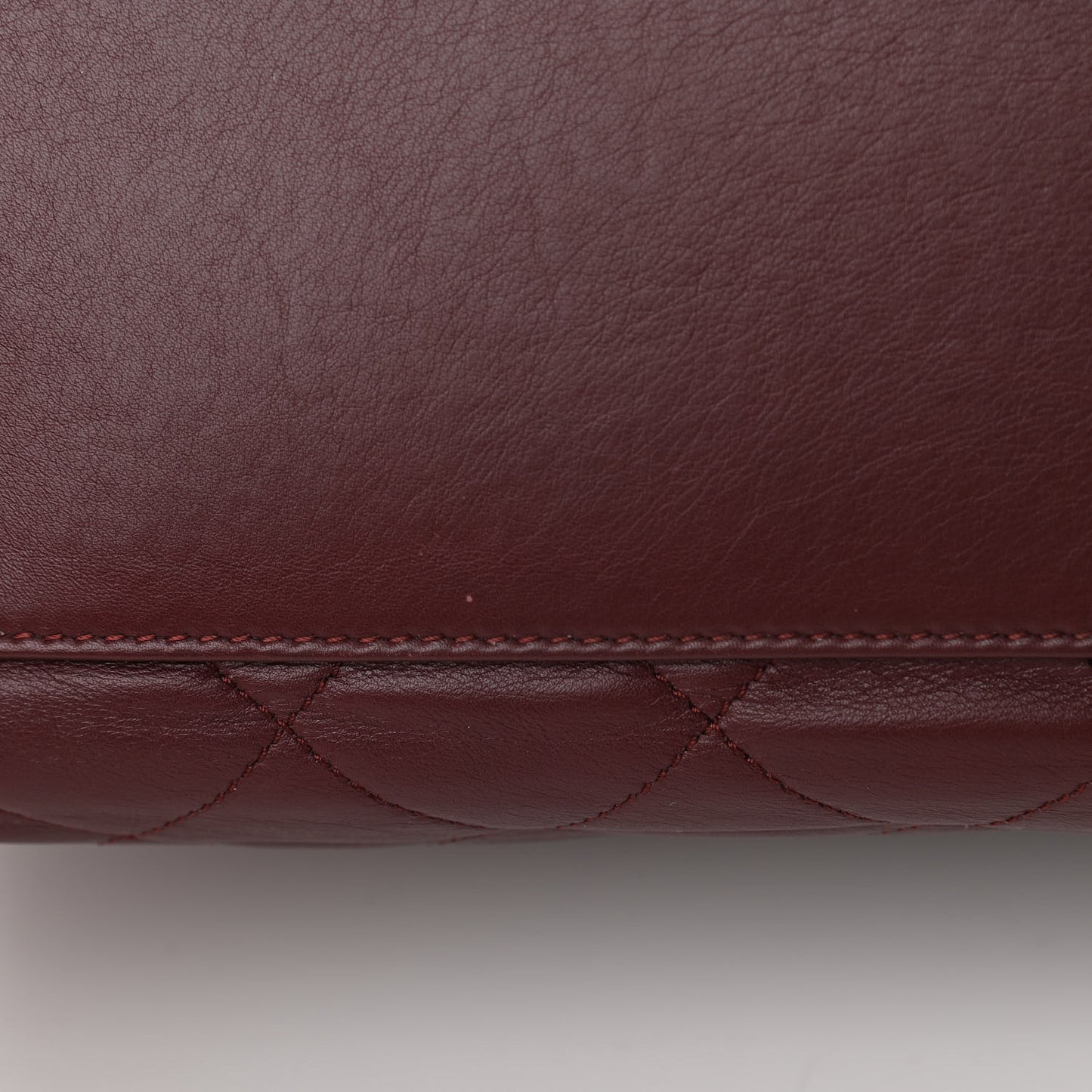 Calfskin Large Coco Pleats Tote Burgundy