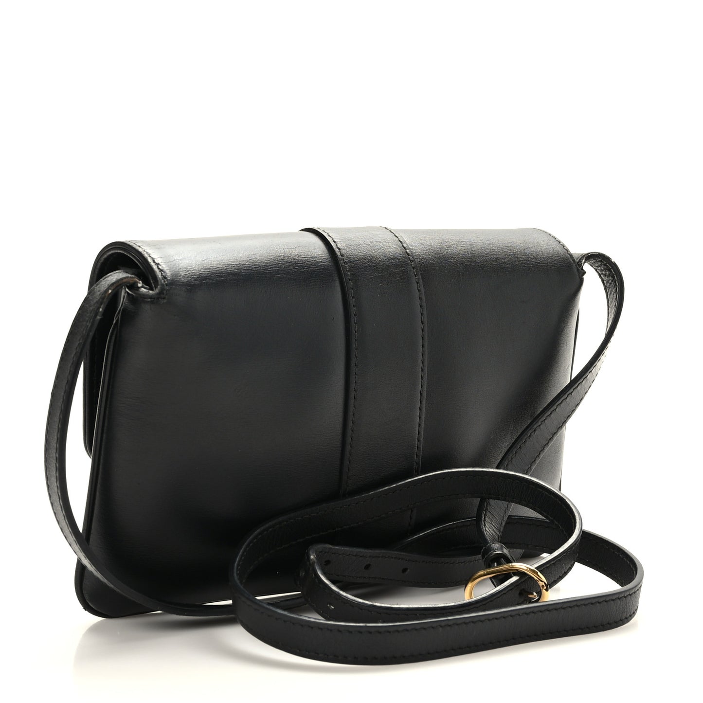Vitello Palmellato Lux Small Arli Flap Shoulder Bag Black