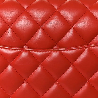 Chanel Lambskin Quilted Jumbo Double Flap Red 11 of 13