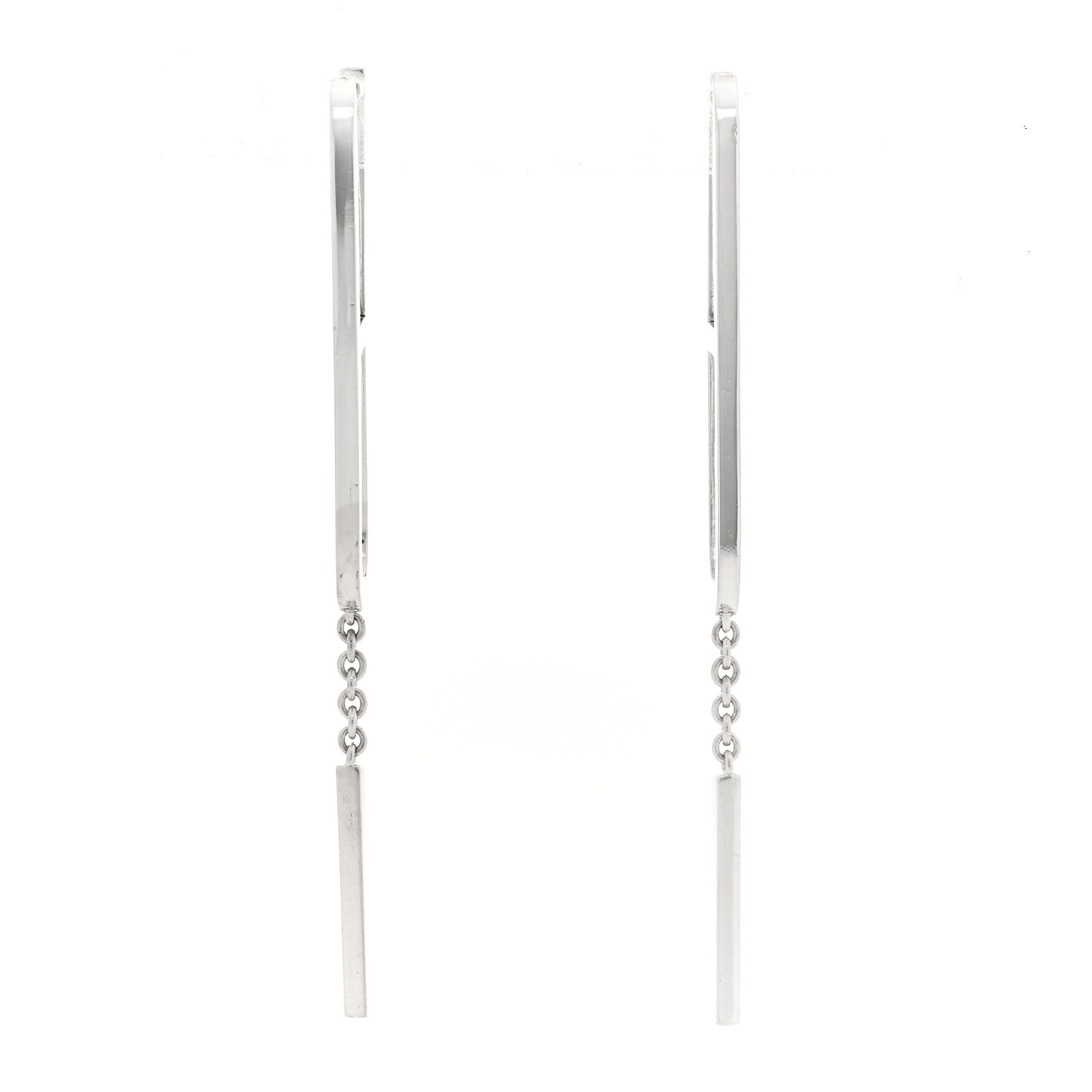 Hermes Sterling Silver Ever Chaine D'Ancre Earrings 1 of 4