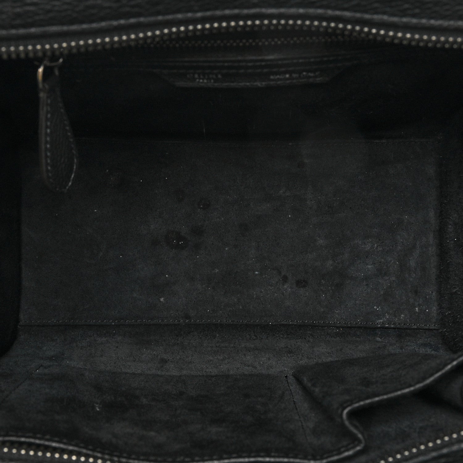 Celine Drummed Calfskin Micro Luggage Black 5 of 25