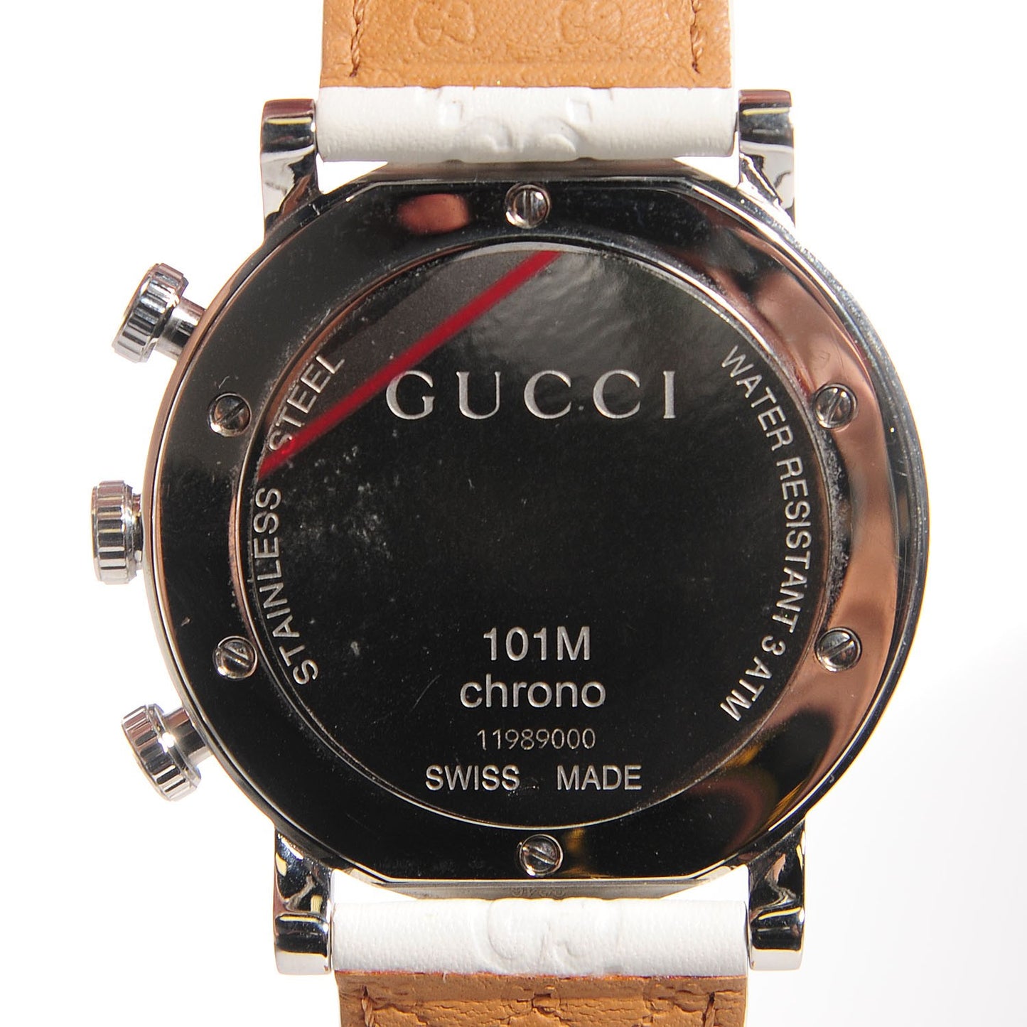Stainless Steel Calfskin Diamond Mother of Pearl 44mm G-Chrono Quartz Watch