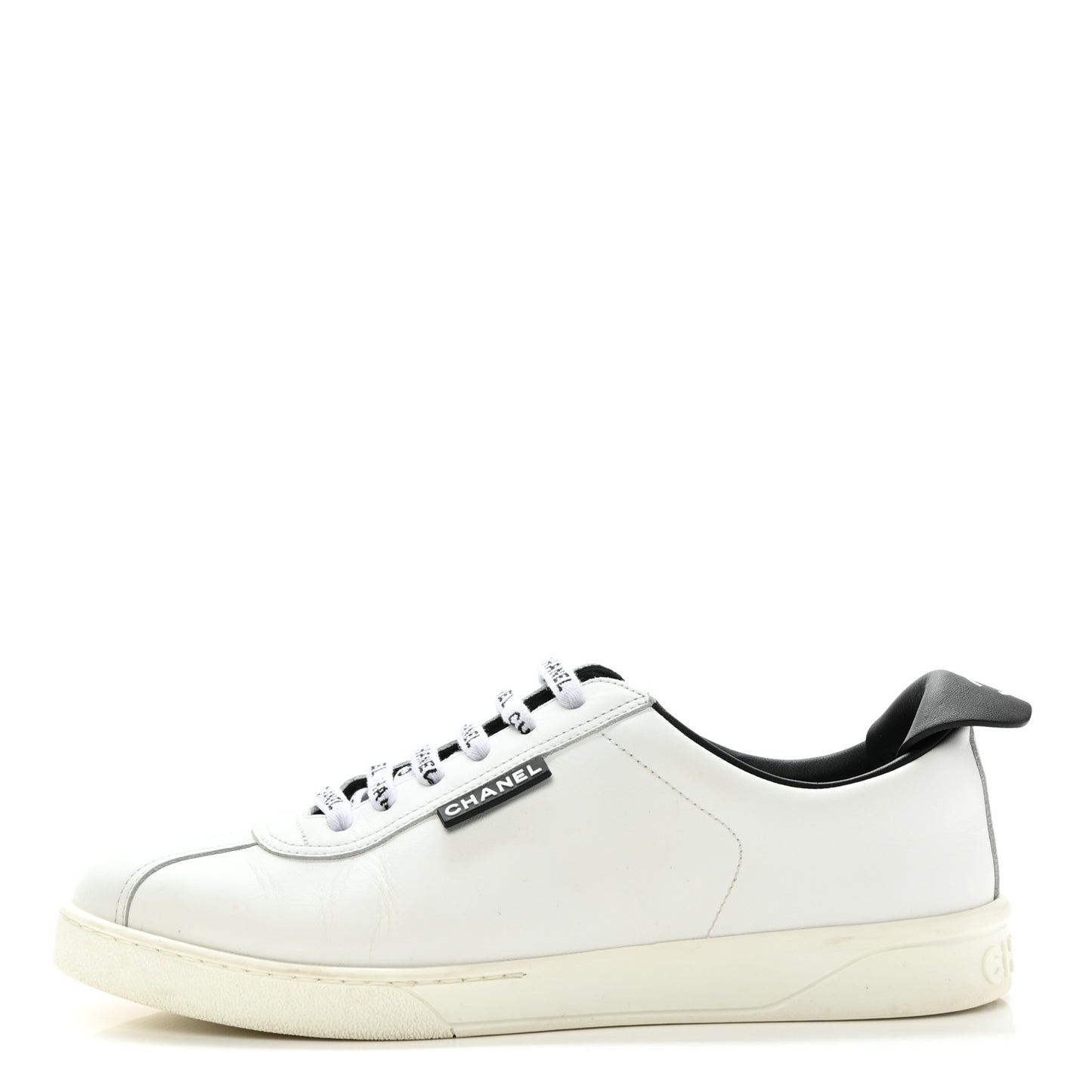 Calfskin CC Womens Sneakers 40 White