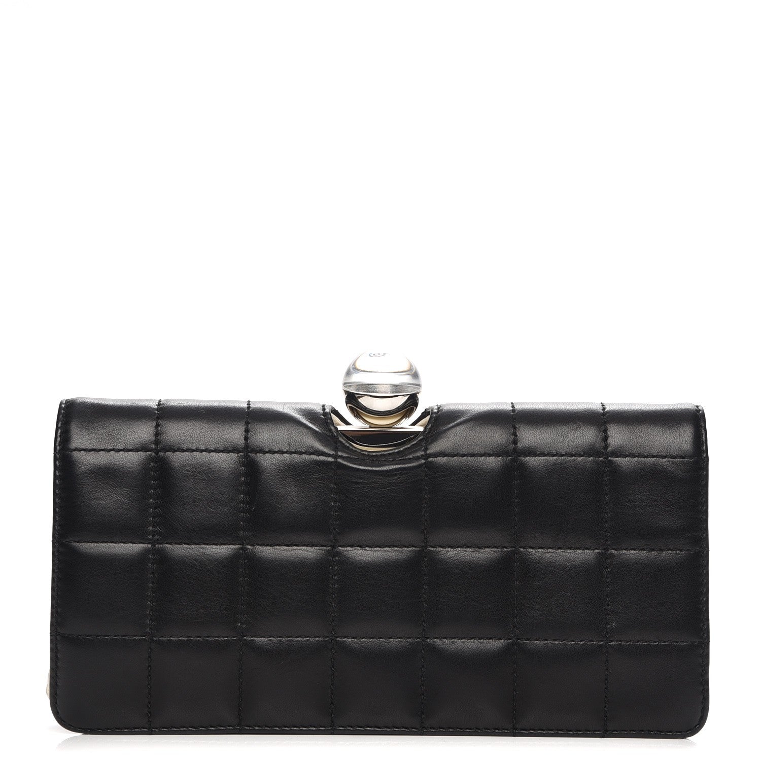 Chanel Lambskin Quilted Crystal Ball Clutch Black 1 of 8