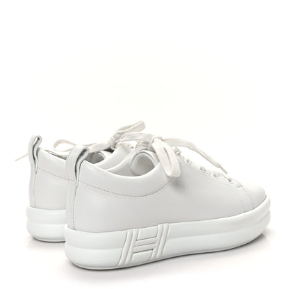 Hermes Calfskin Womens Happy Sneakers 36.5 White 4 of 9
