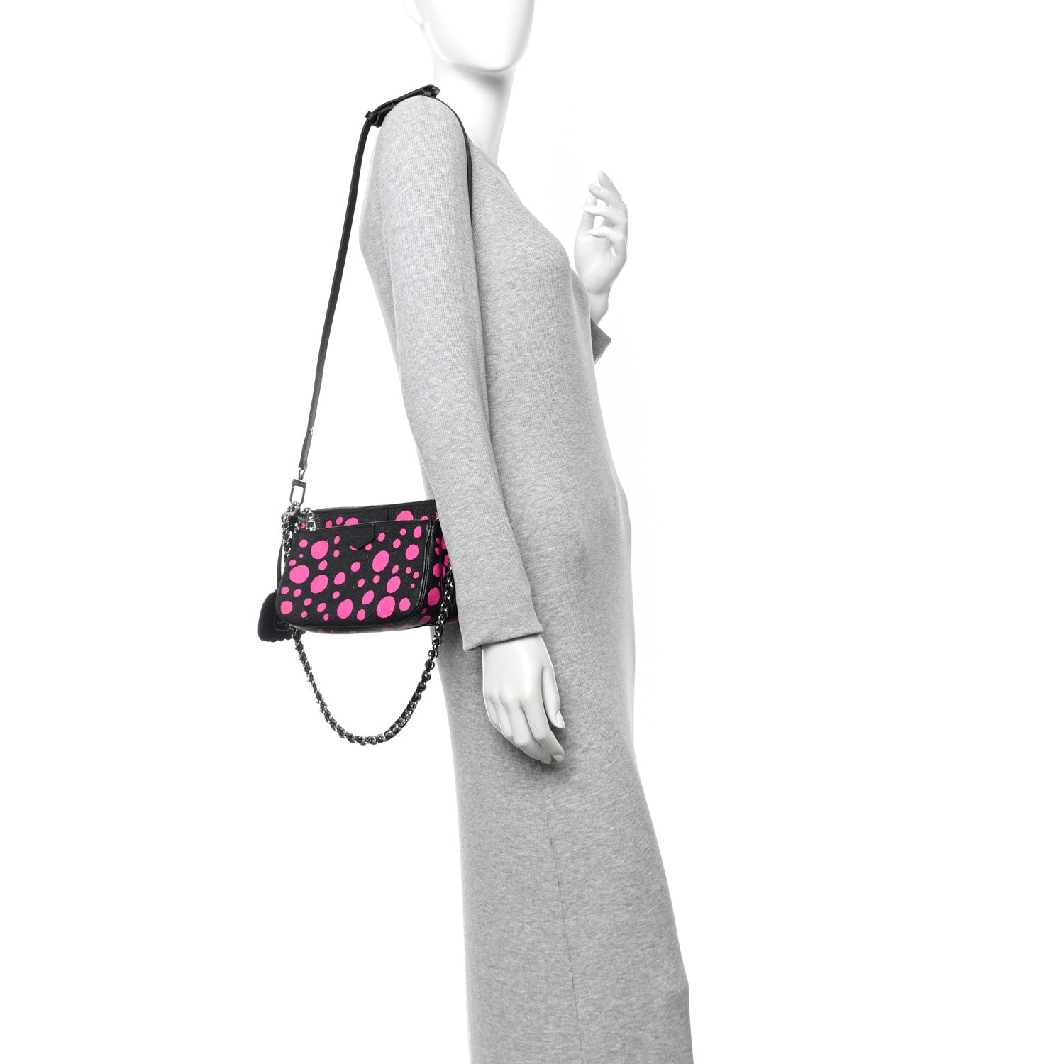Louis Vuitton LV X YK Empreinte Multi Pochette Accessories Black Fuchsia 2 of 11