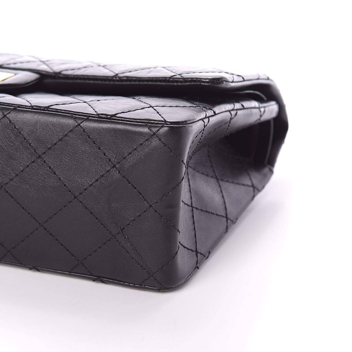 Aged Calfskin Quilted 2.55 Reissue 226 Flap Black
