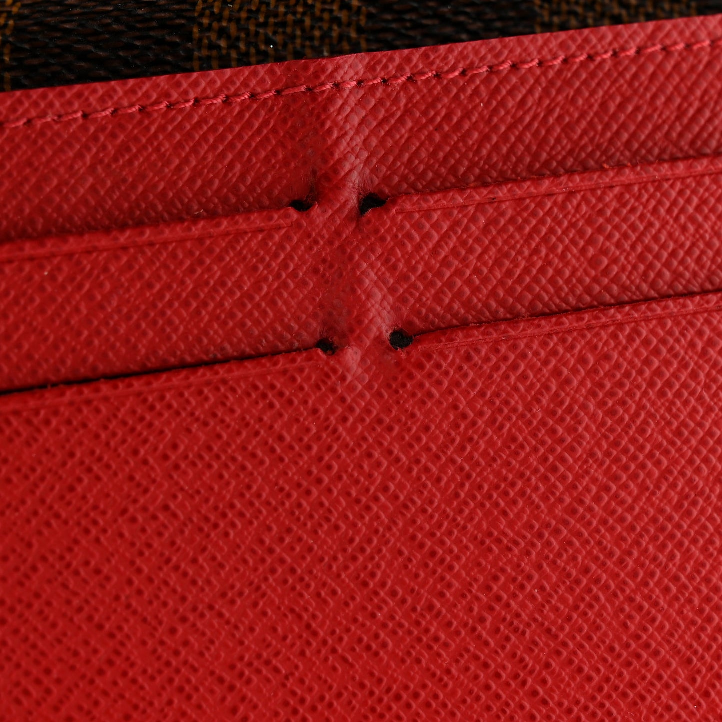 Damier Ebene Josephine Wallet Red