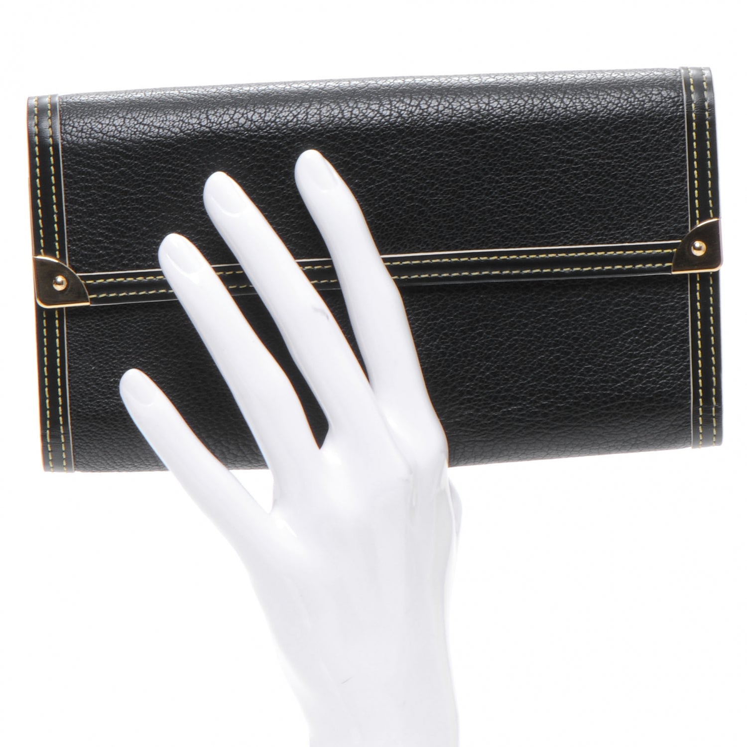 Louis Vuitton Suhali Porte Tresor International Wallet Black 2 of 8