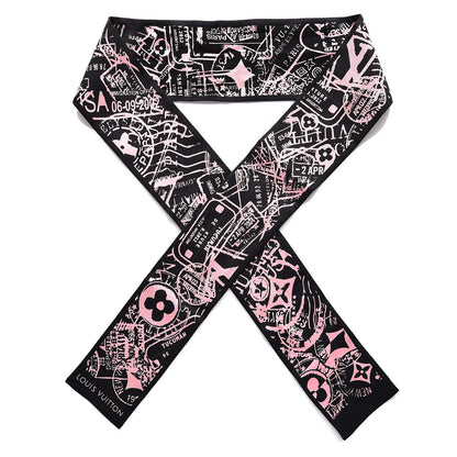 Louis Vuitton Silk Boarding Bandeau Black Pink 1 of 4
