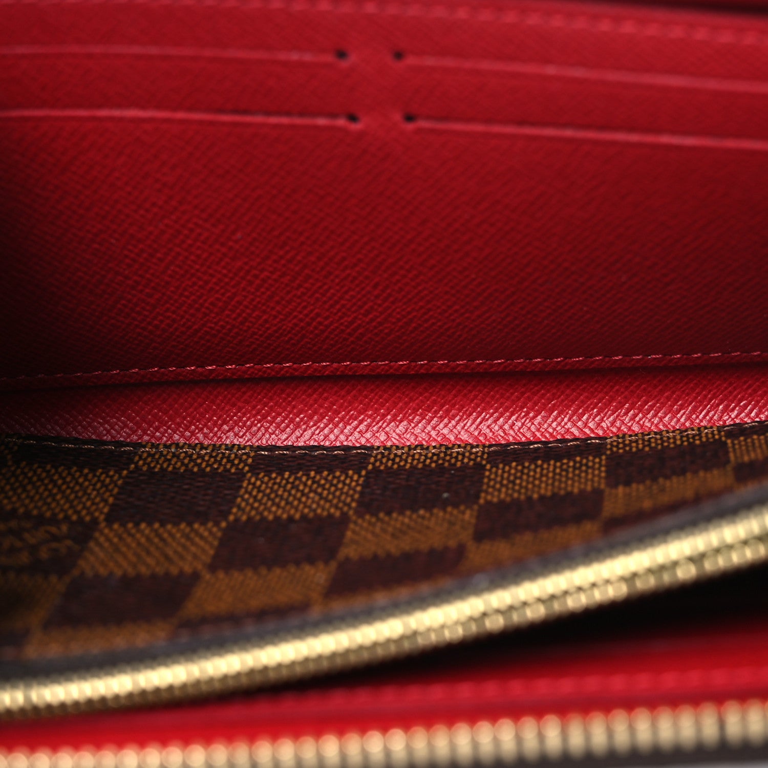 Louis Vuitton Damier Ebene Clemence Wallet Cherry 6 of 11