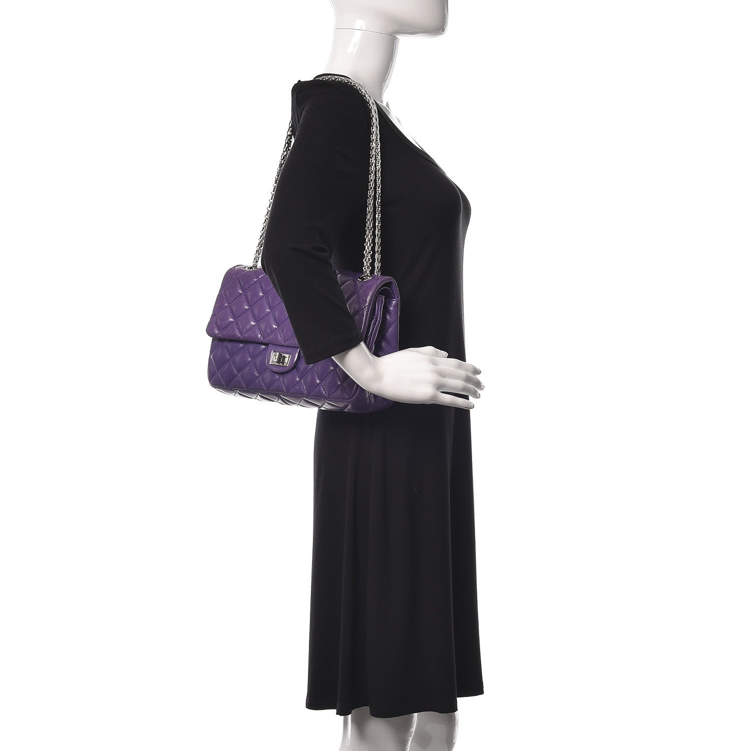 Chanel Lambskin Quilted 2.55 Reissue 226 Flap Purple 2 of 11