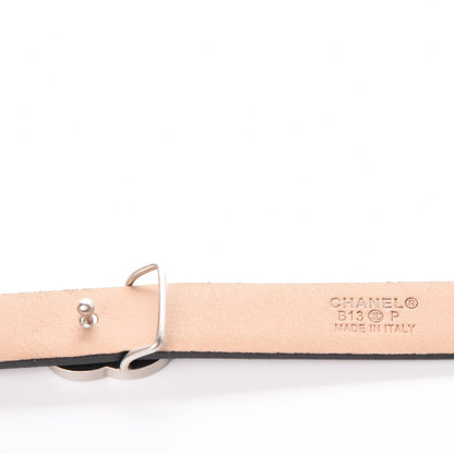 Chanel Lambskin CC Chain Belt 95 38 Black Silver 3 of 7
