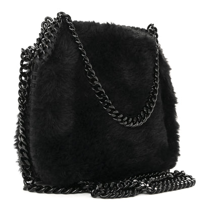 Stella McCartney Eco Fur Tiny Shoulder Bag Black 3 of 9