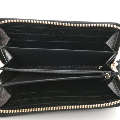 Gucci Pebbled Calfskin Soho Zip Around Wallet Black 5 of 9