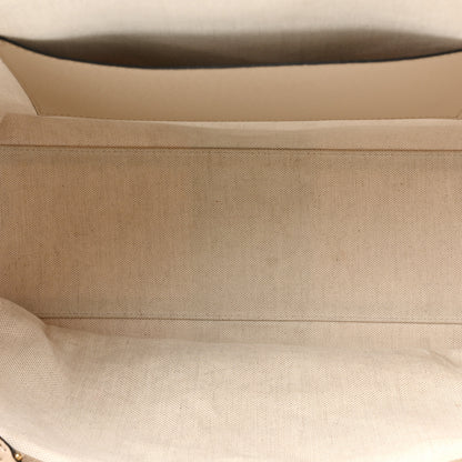 Gucci GG Supreme Monogram Textured Dollar Calfskin Web Medium Ophidia Shopping Tote Beige Mystic White Oatmeal 5 of 17