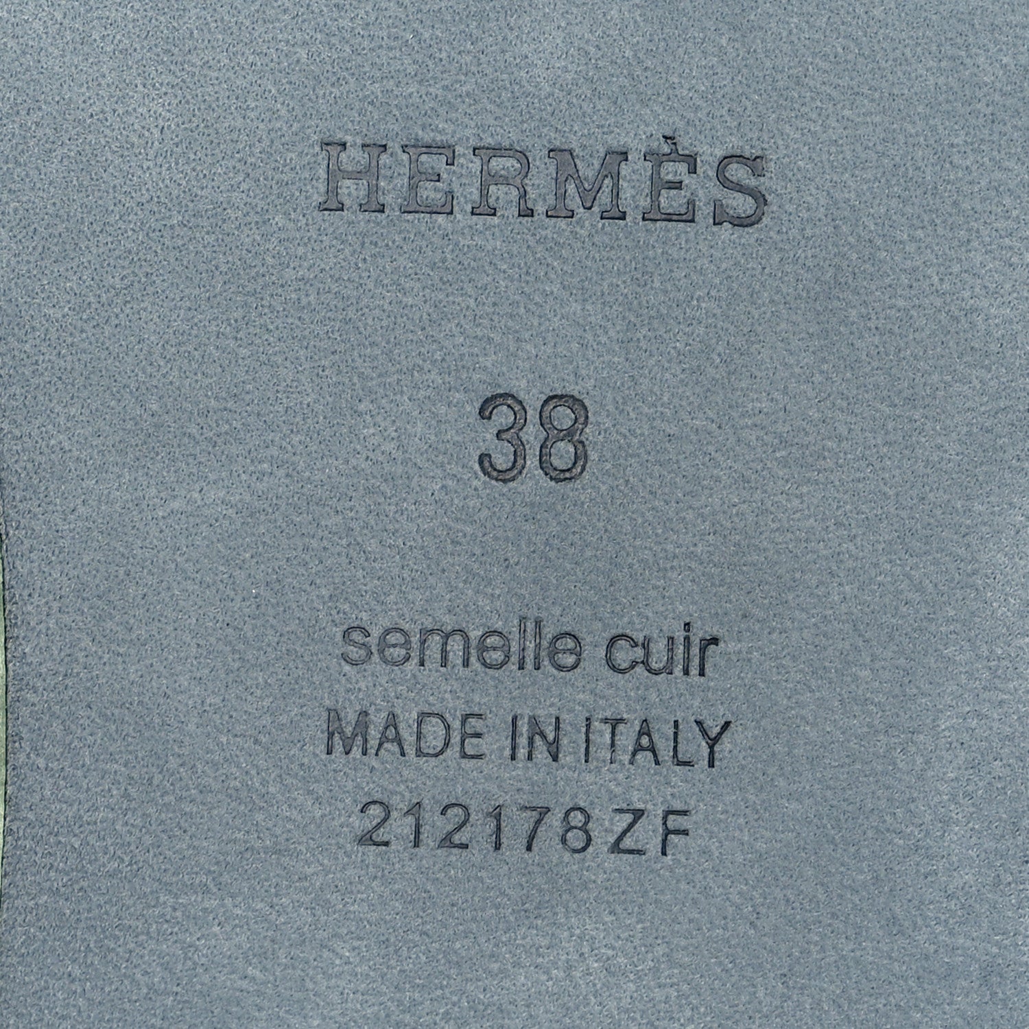 Hermes Woolskin Oran Sandals 38 Vert D'Eau 7 of 8