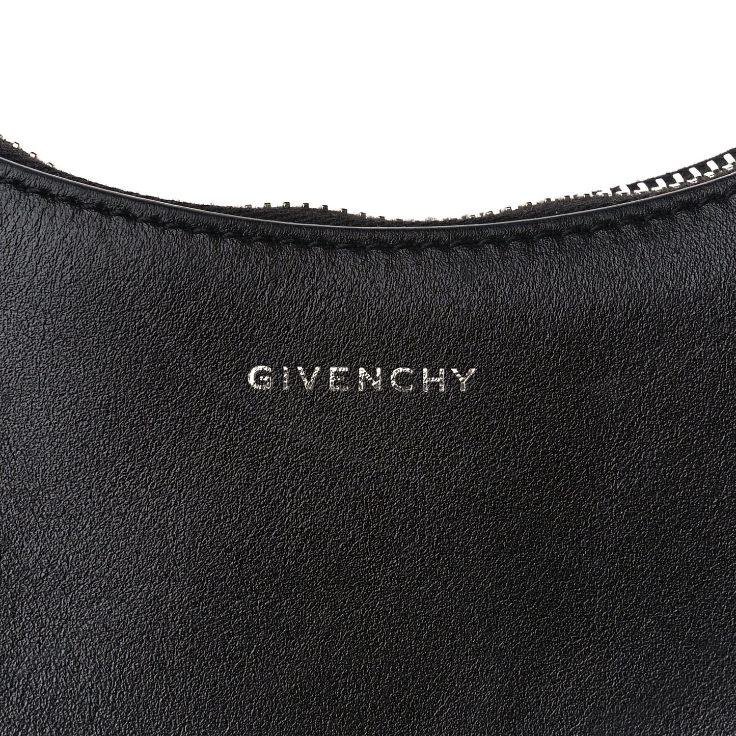Smooth Calfskin Small Moon Cut Out Shoulder Bag Black