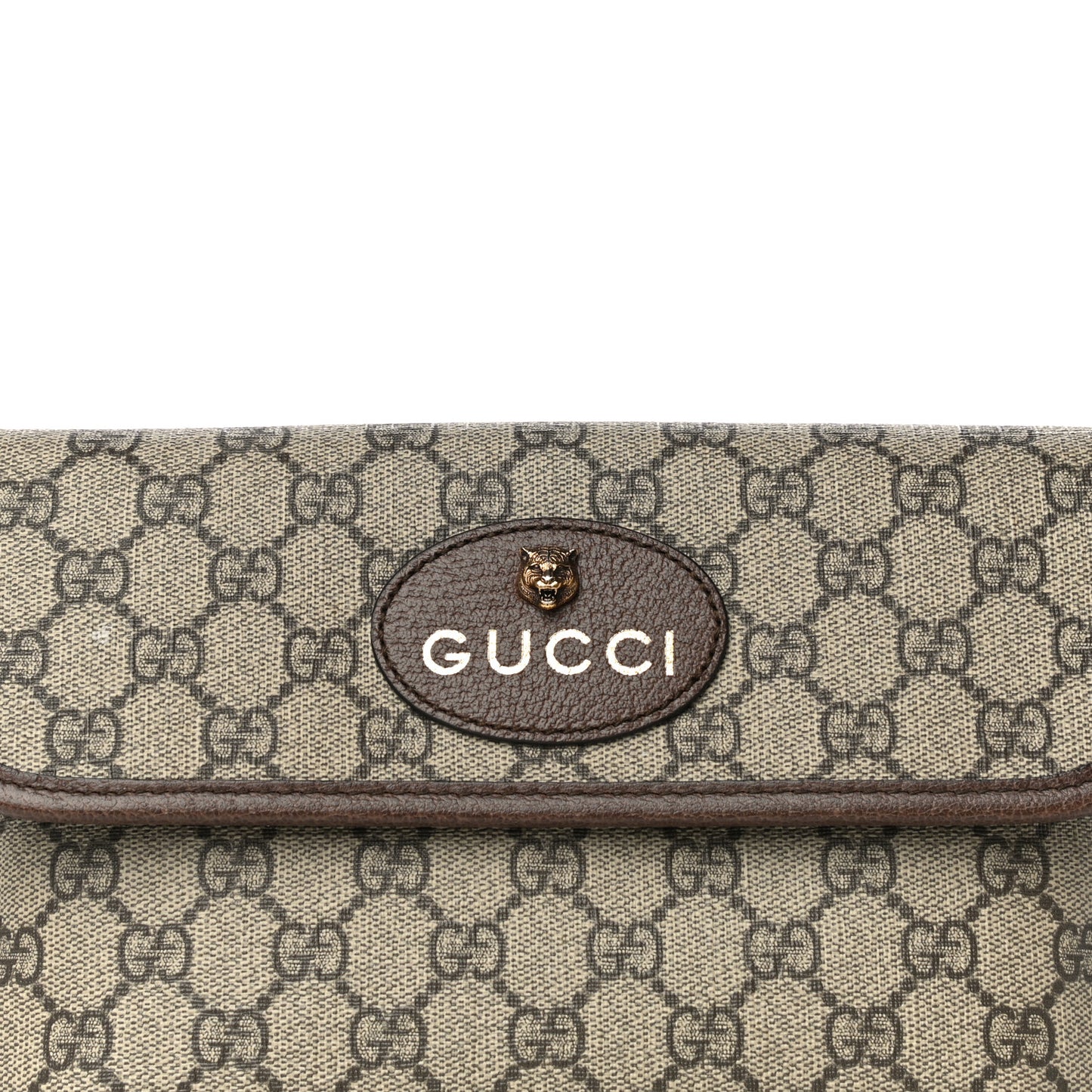 GG Supreme Monogram Neo Vintage Web Belt Bag Brown