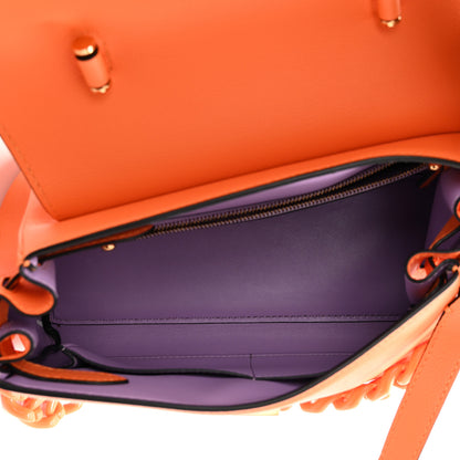 Versace Grained Calfskin Medium La Medusa Bag Orange 5 of 9