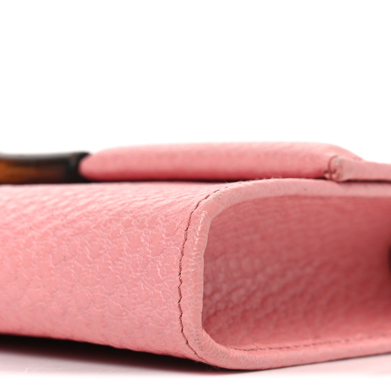 Gucci Calfskin Bamboo Bar Clutch Pink 9 of 10