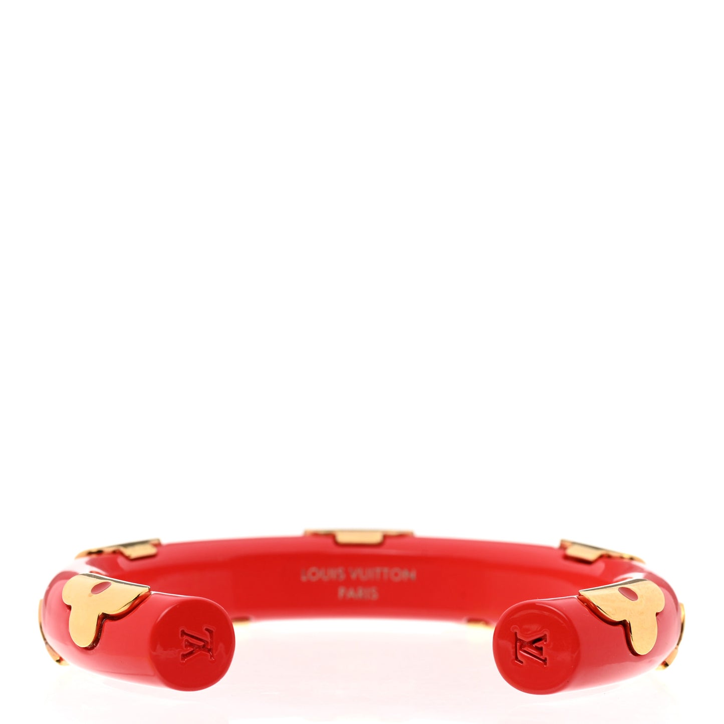 Resin Daily Monogram Bracelet M Red