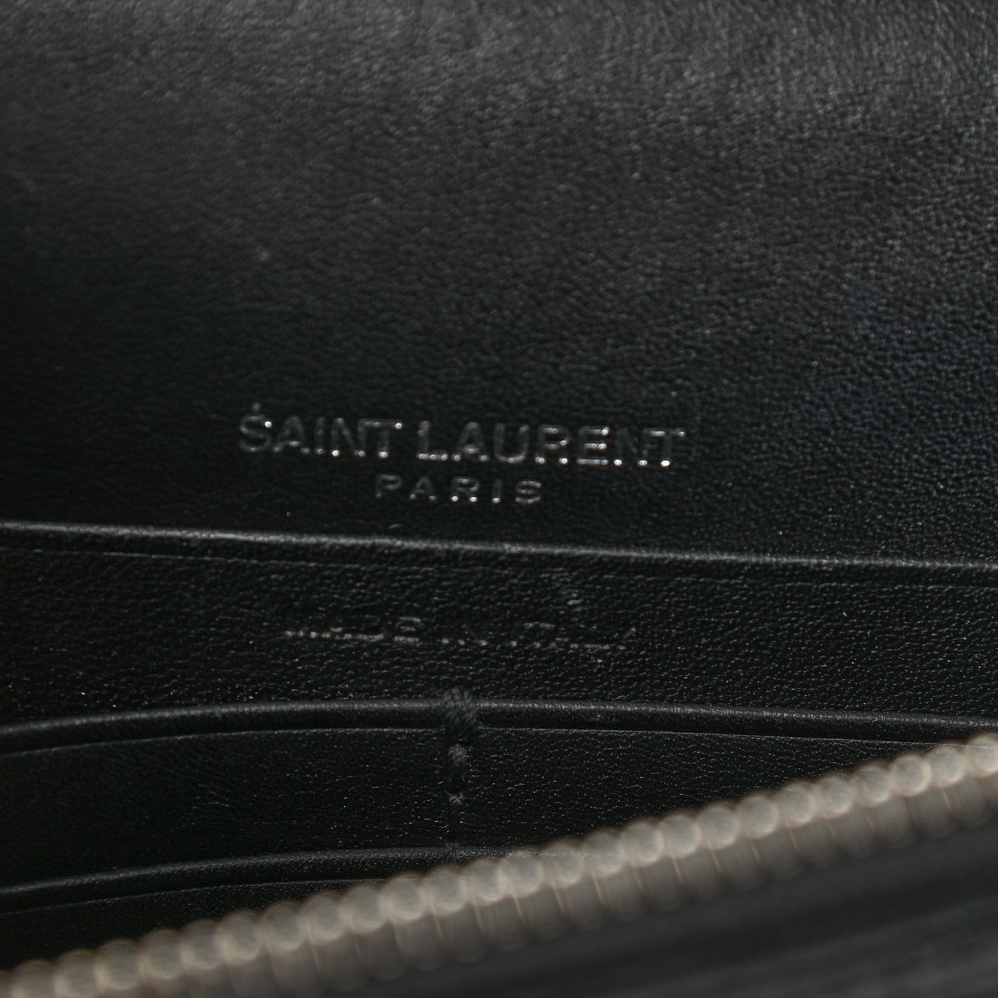 Calfskin Lizard Embossed Monogram Sunset Chain Wallet Black