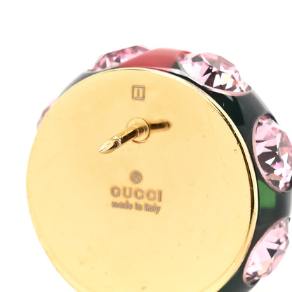 Gucci Resin Strass Vintage Web Stud Pin Red Green 3 of 4