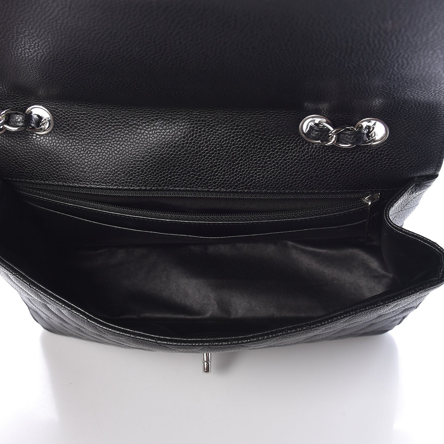 Caviar Quilted Jumbo Single Flap Black