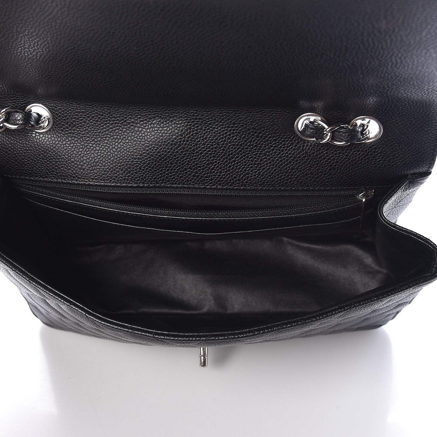 Chanel Caviar Quilted Jumbo Single Flap Black 5 of 10