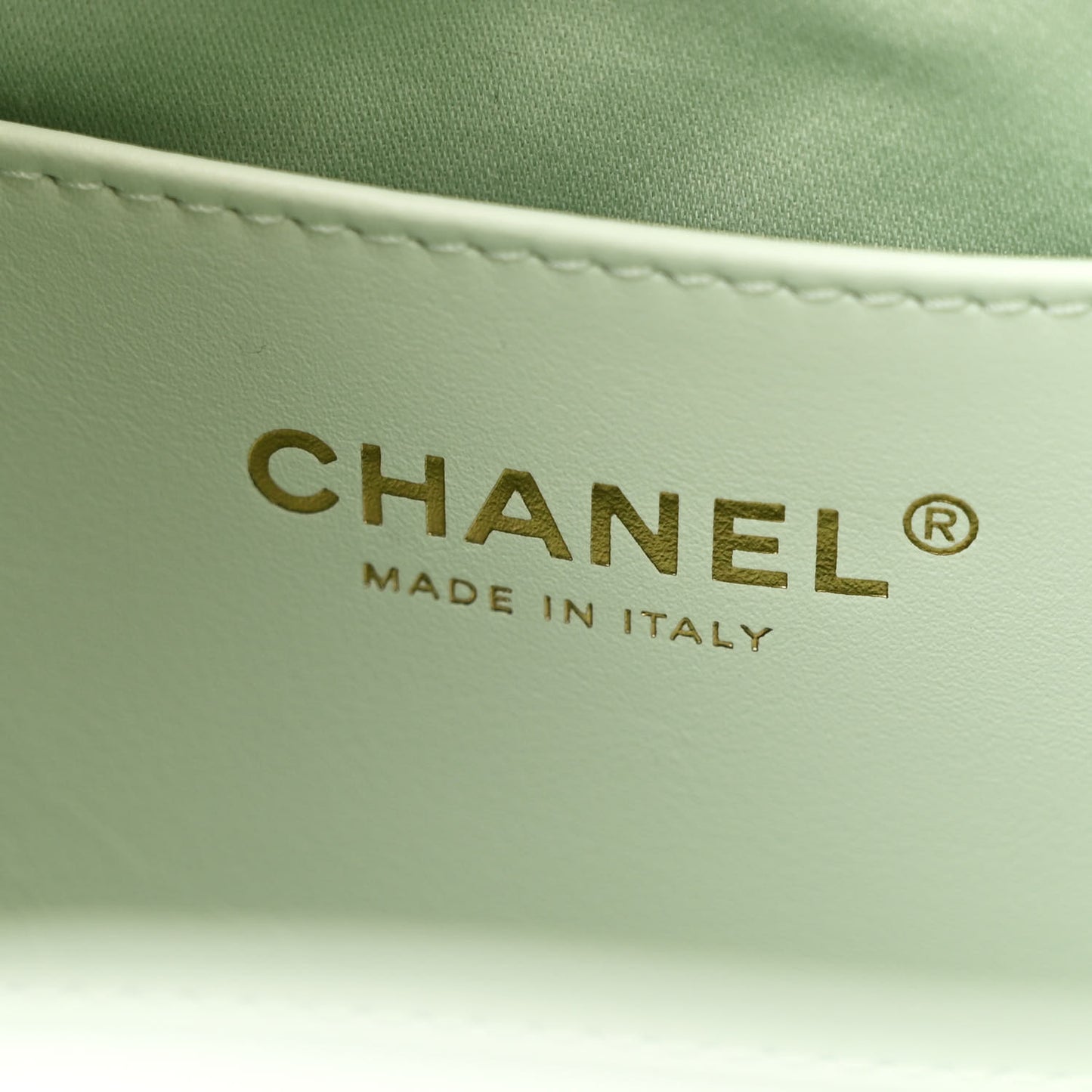 Caviar Quilted Small Chanel 25 Handbag Light Green