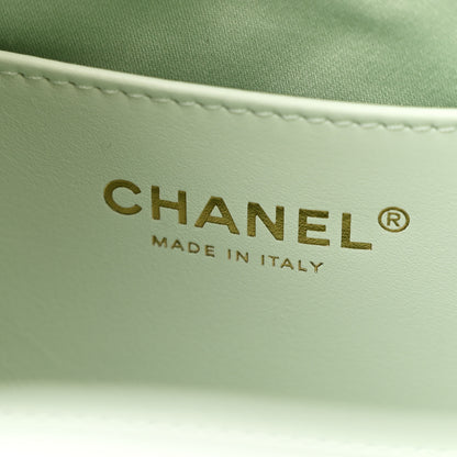 Chanel Caviar Quilted Small Chanel 25 Handbag Light Green 6 of 10
