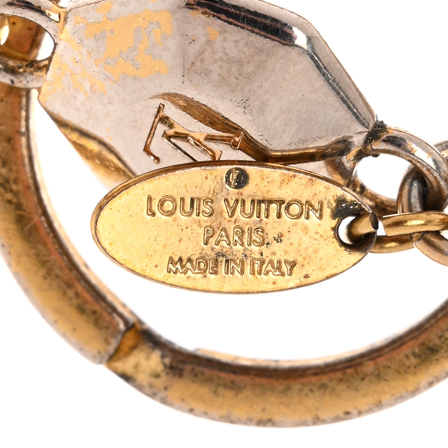 Louis Vuitton LV Facettes Bag Charm Key Holder Gold 4 of 6