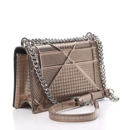 Christian Dior Metallic Patent Micro-Cannage Medium Diorama Flap Bag Hyper Pink 3 of 19