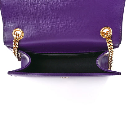 Saint Laurent Grain De Poudre Small Monogram Kate Satchel Lilac 5 of 12