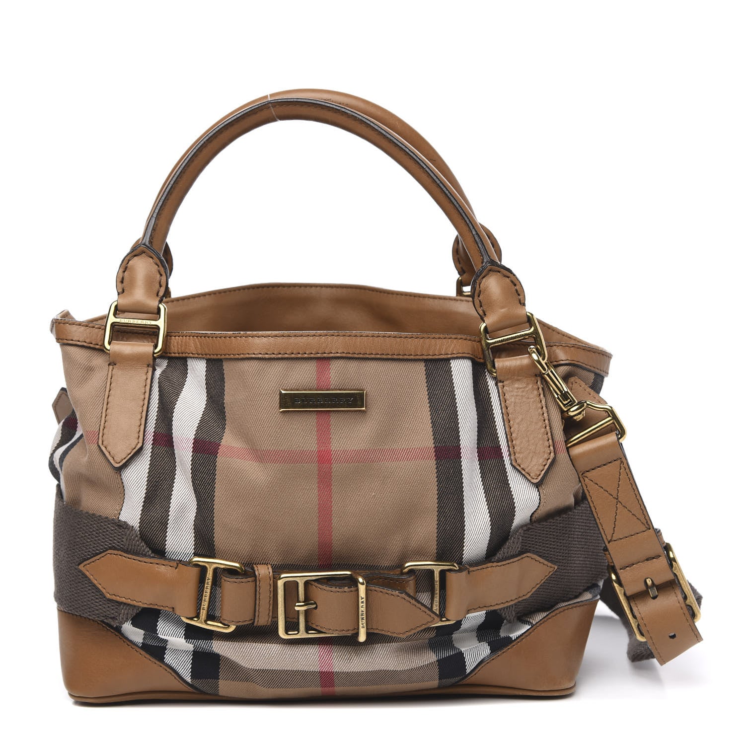 Burberry House Check Medium Brecon Tote Brown 1 of 14