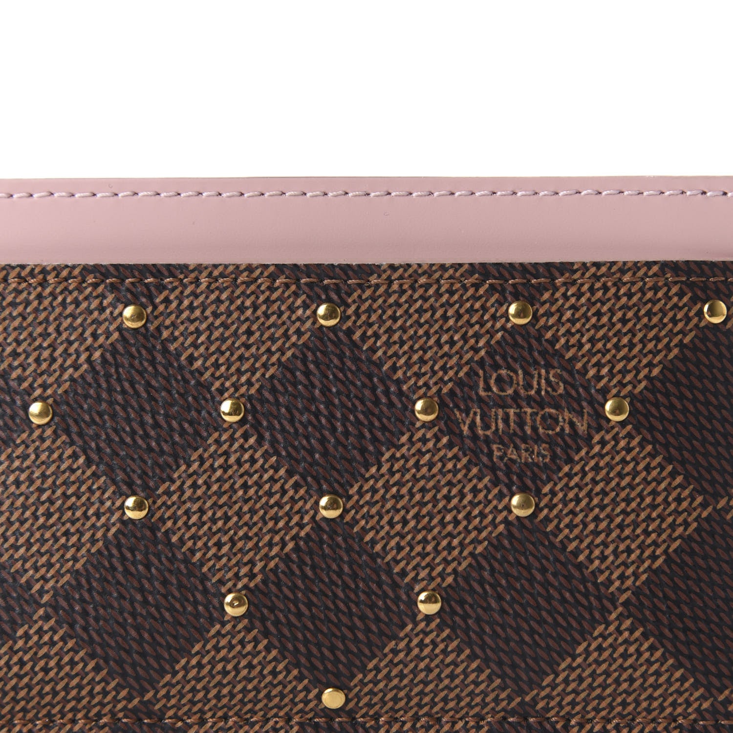 Louis Vuitton Damier Ebene Studded Card Holder Rose Ballerine 7 of 8