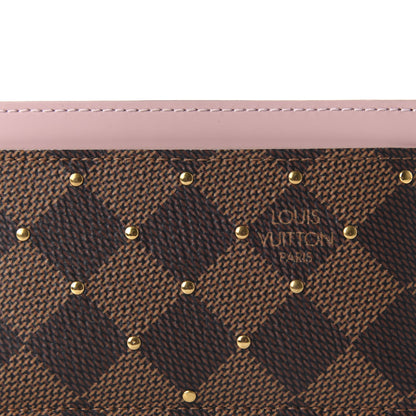 Louis Vuitton Damier Ebene Studded Card Holder Rose Ballerine 7 of 8