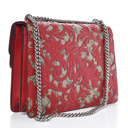 Gucci GG Supreme Monogram Arabesque Medium Dionysus Shoulder Bag Hibiscus Red 3 of 7