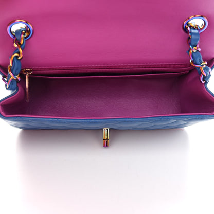 Chanel Lambskin Quilted Mini Rectangular Flap Blue Purple 5 of 9