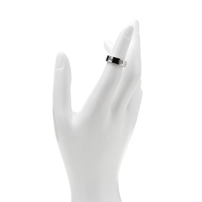 Cartier 18K White Gold 6 Diamond 5.5mm LOVE Ring 47 4 2 of 6