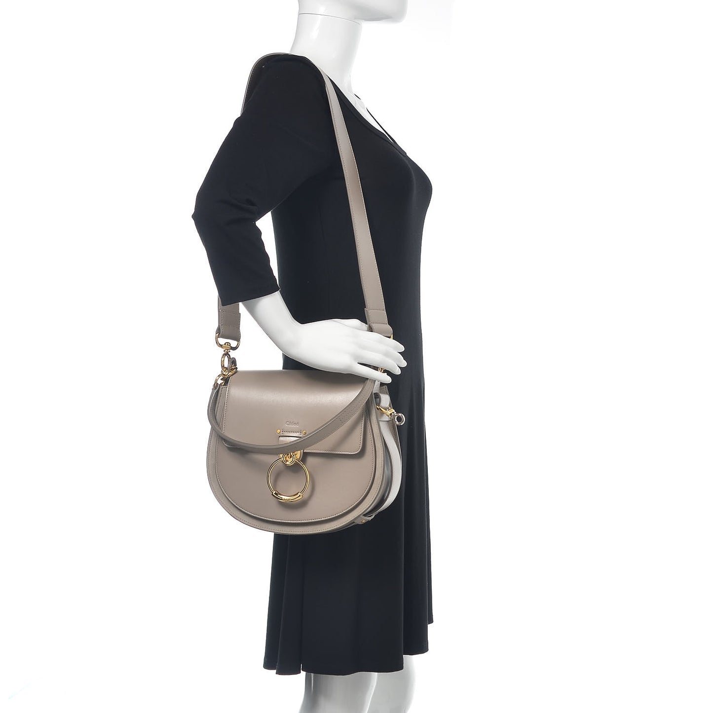 Calfskin Large Tess Bag Motty Grey