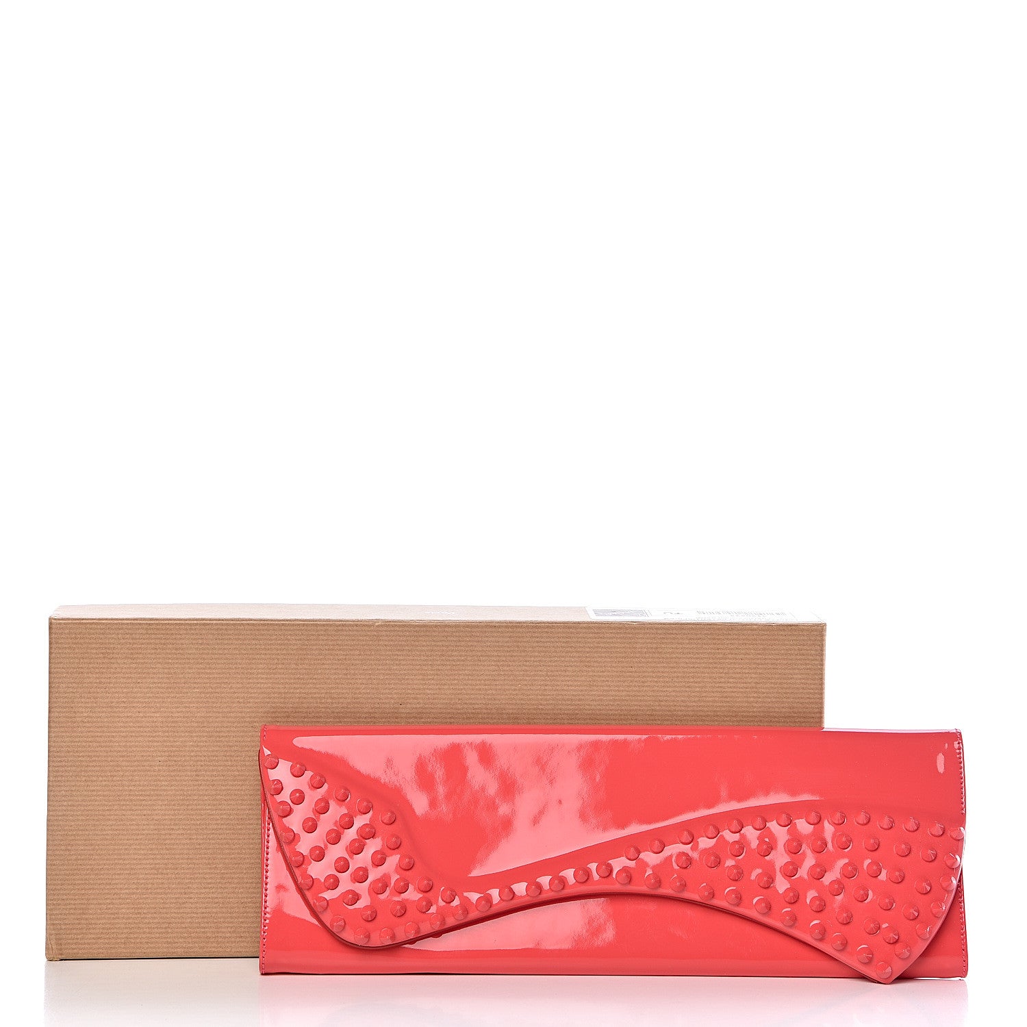 Christian Louboutin Patent Spikes Pigalle Clutch Framboisine 7 of 7