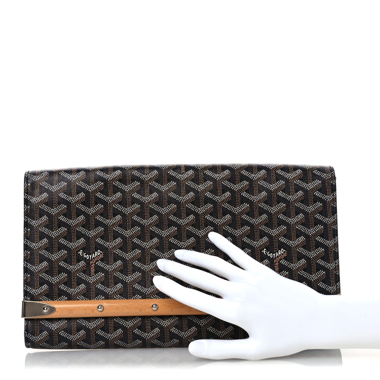 Goyardine Monte Carlo Bois Clutch Black
