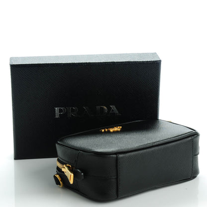 Prada Saffiano Mini Camera Crossbody Bag Nero Black 4 of 8