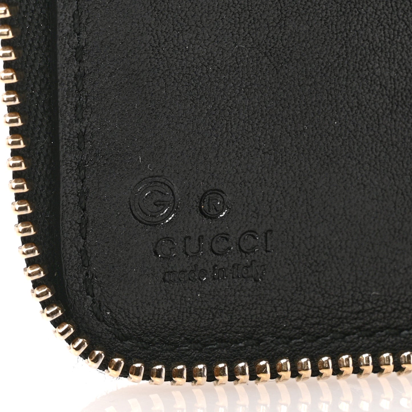 Guccissima Zip Around Travel Wallet Black