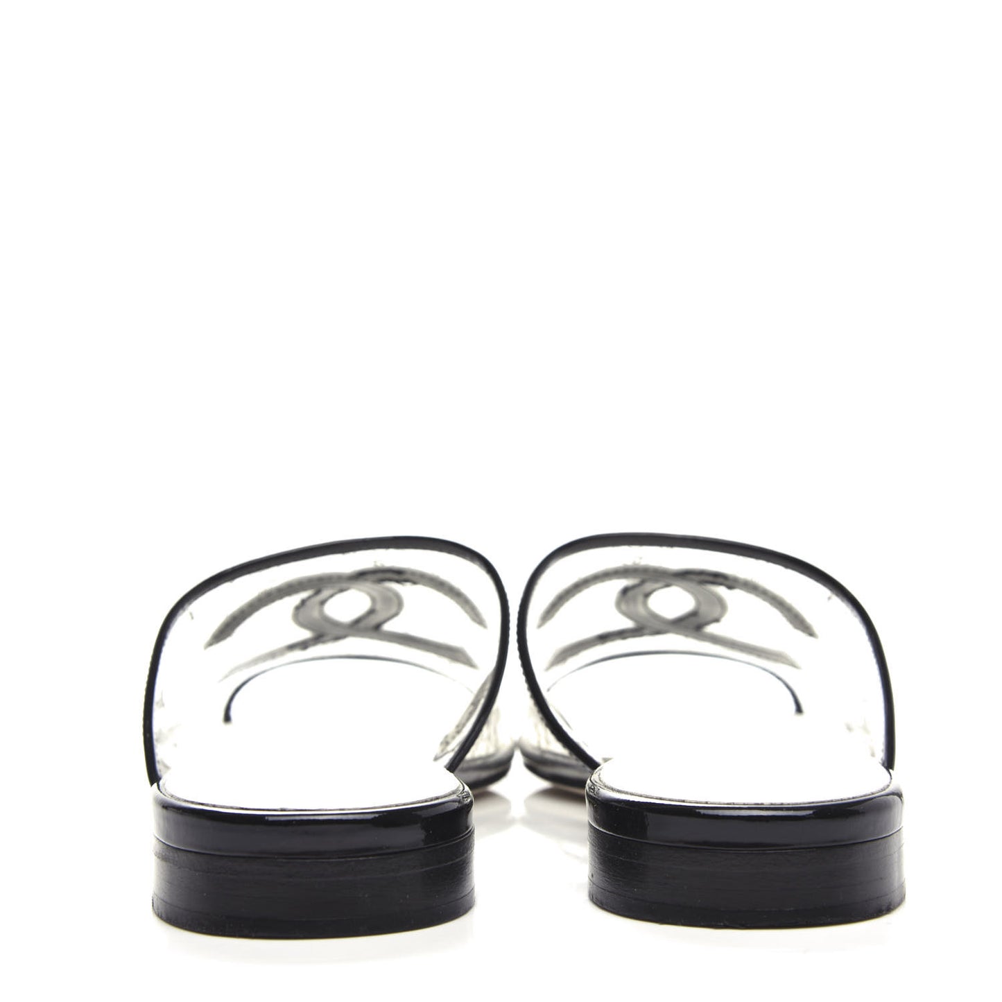 Patent PVC CC Sandal Mule 39 Black