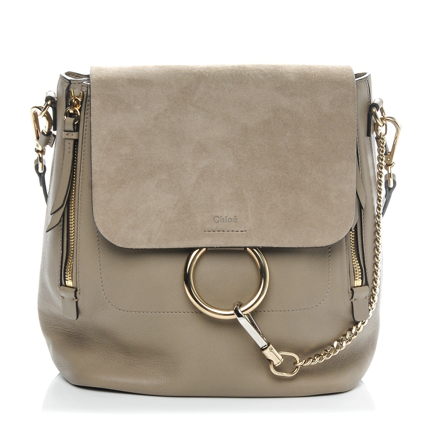 Chloe Suede Calfskin Medium Faye Backpack Motty Grey 1 of 6